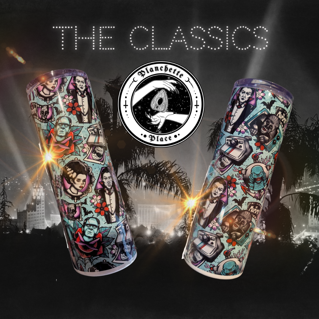 Classic Monster Horror Movie Metal Tumbler