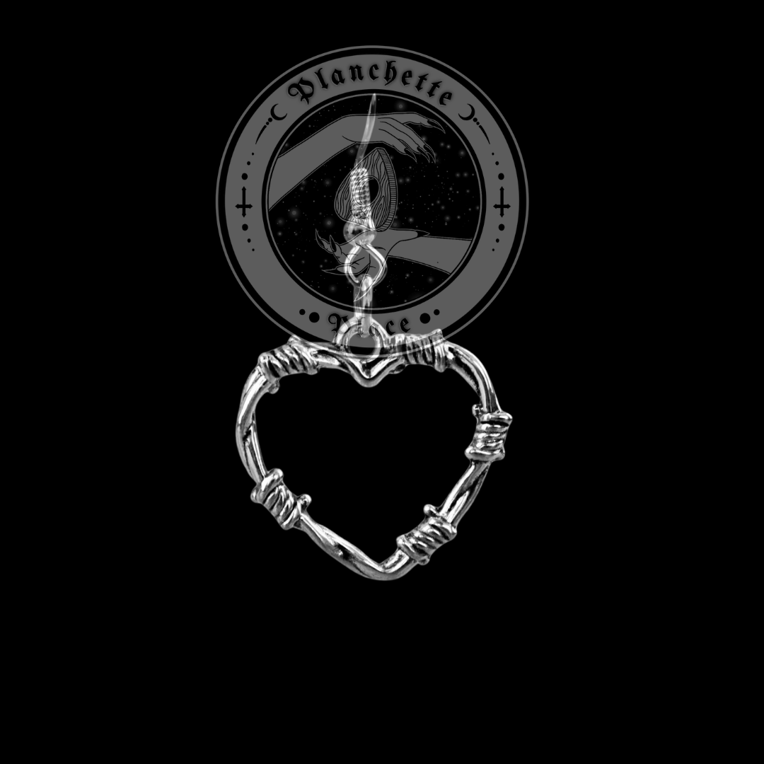 BARBED WIRE HEART EARRINGS