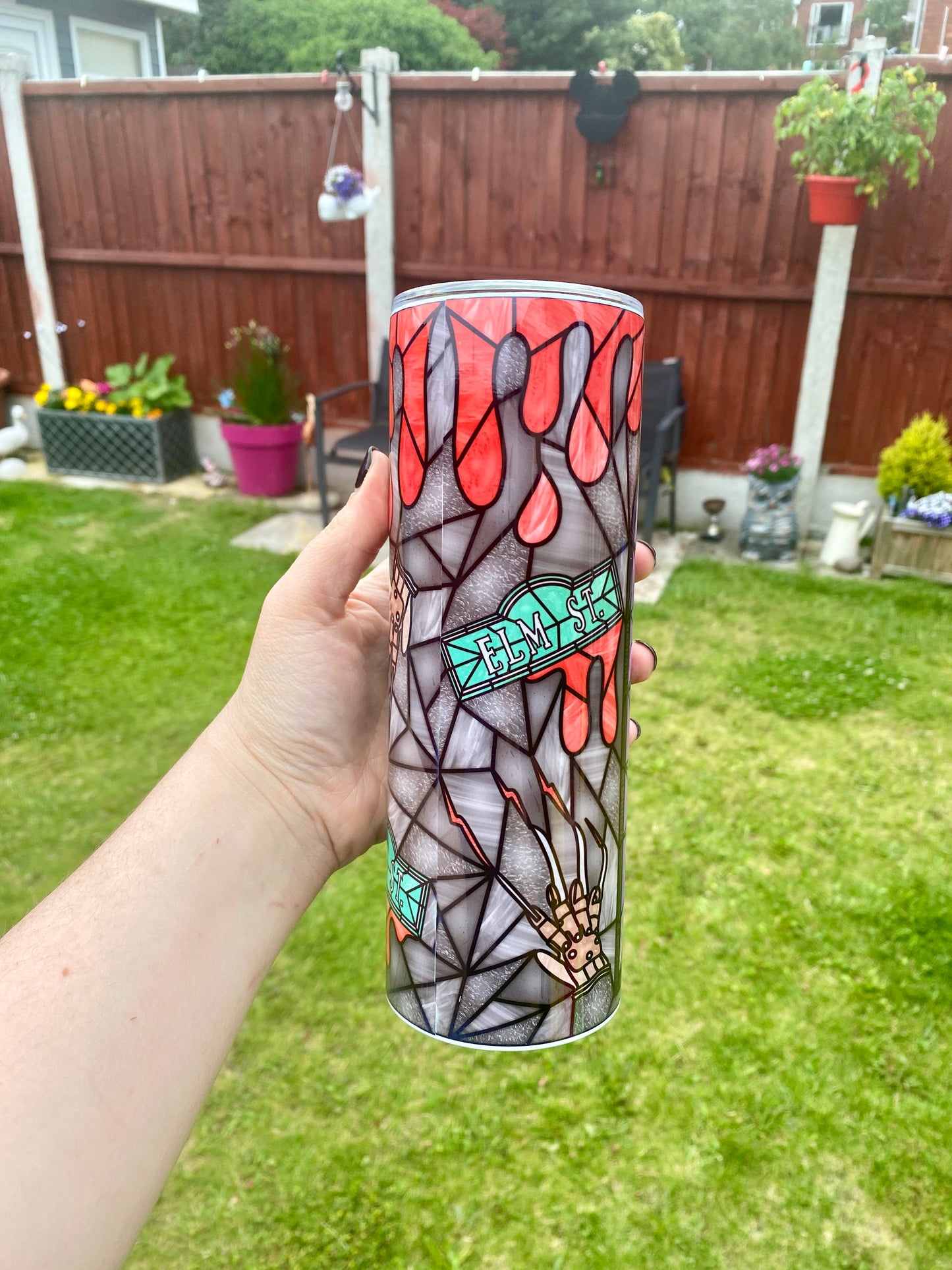 Freddy Stain Glass Metal Tumbler