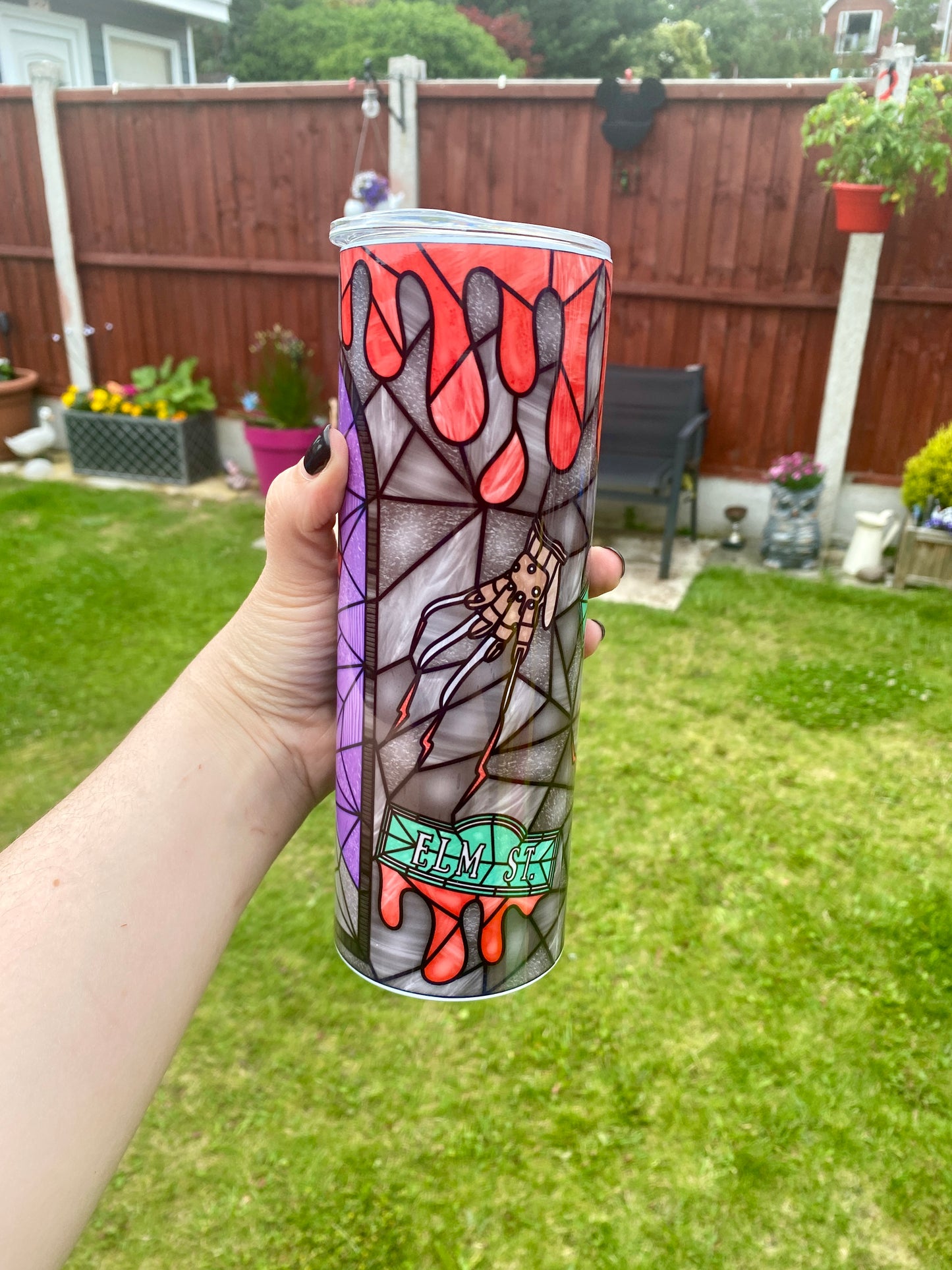 Freddy Stain Glass Metal Tumbler