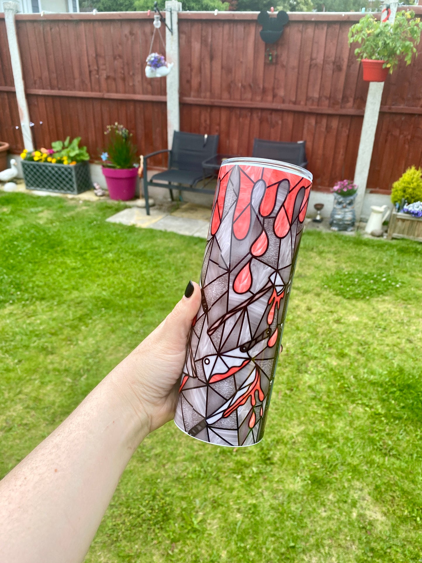 Jason Stain Glass Metal Tumbler