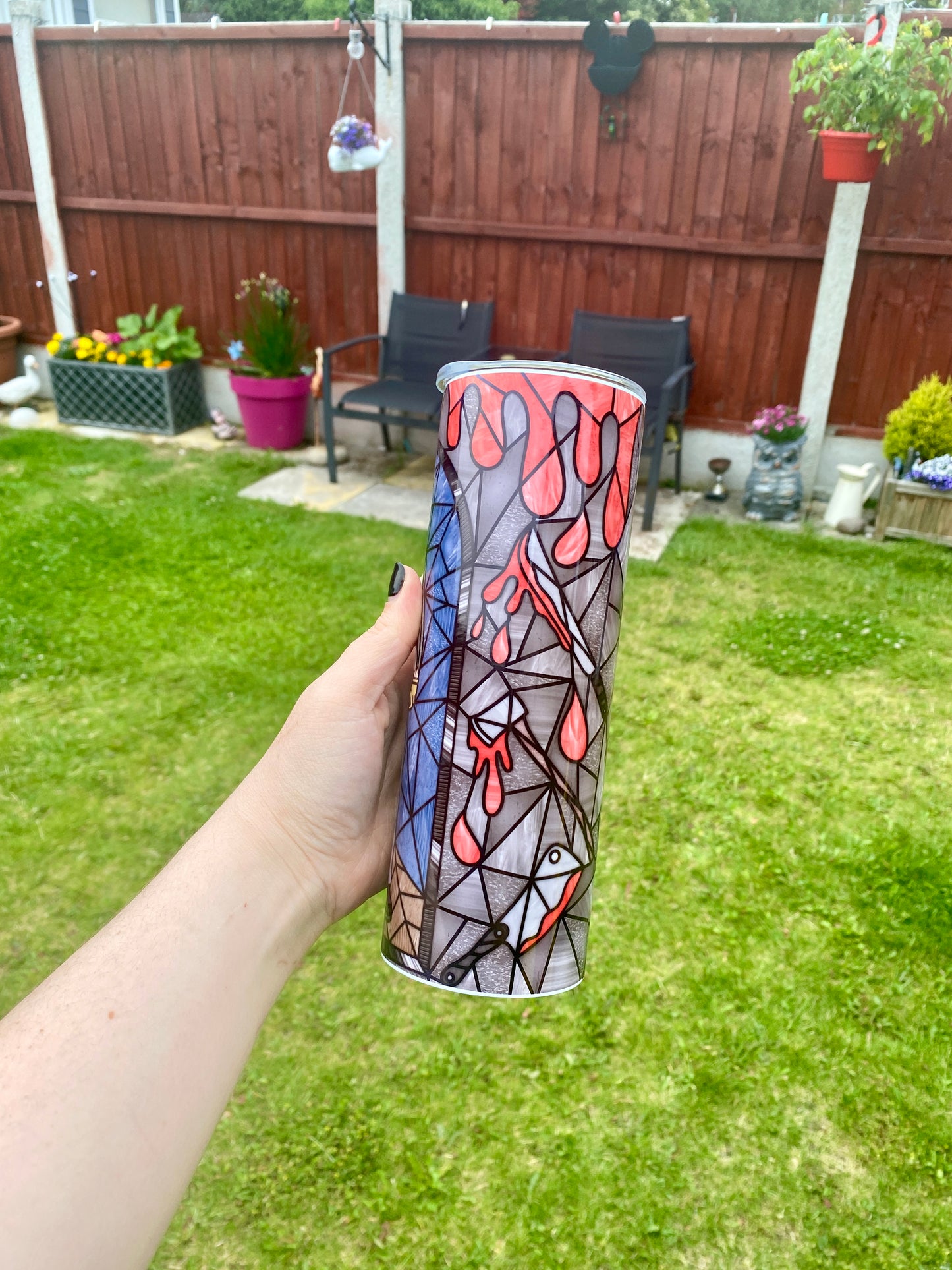 Jason Stain Glass Metal Tumbler