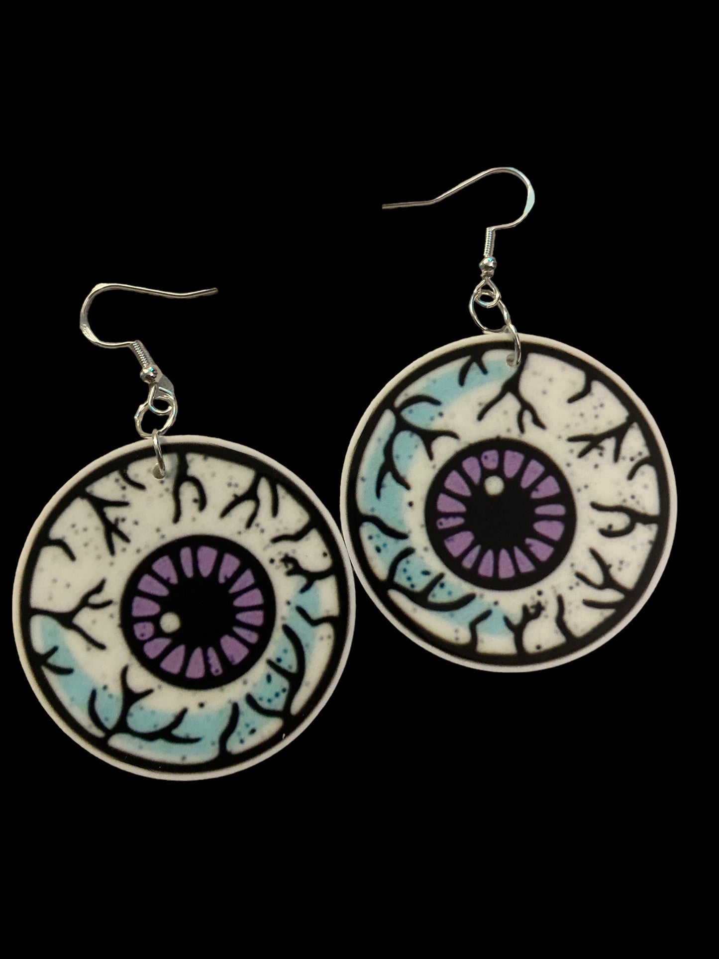 Purple Eyeball Earrings