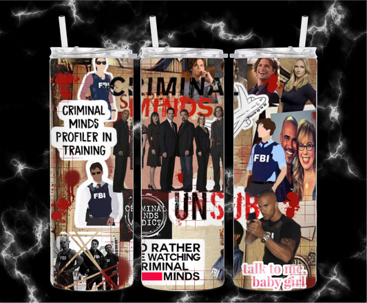 Criminal Mind Inspired Metal Tumbler