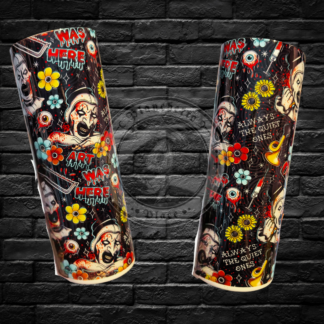 Crazy Killer Clown metal Tumlber