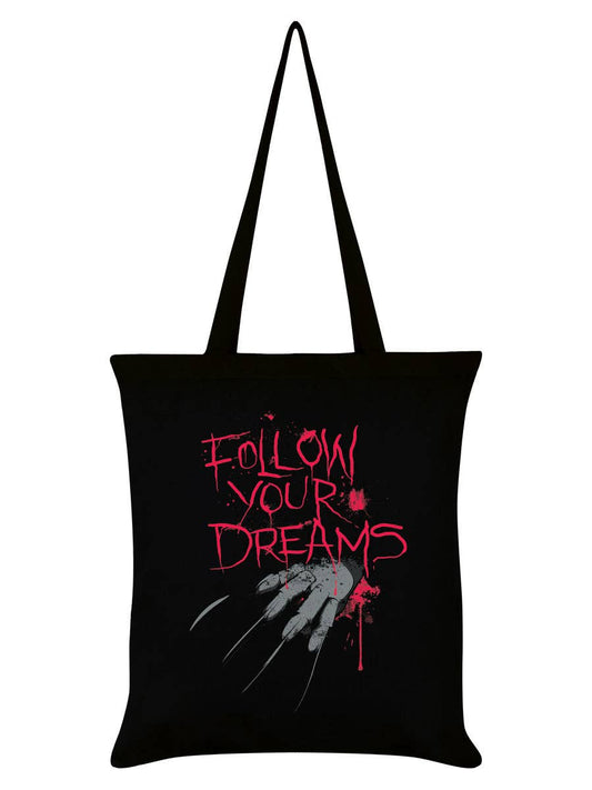 Follow Your Dreams Black Tote Bag