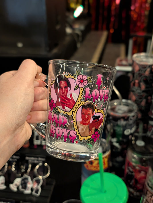 I Love Bad Boys Glass Mug