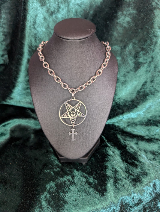 Baphomet Crucifix Necklace
