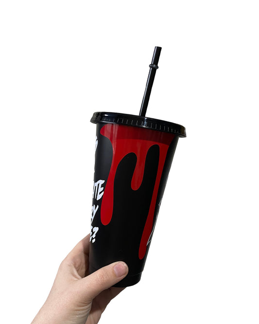 Scream themed cold cup