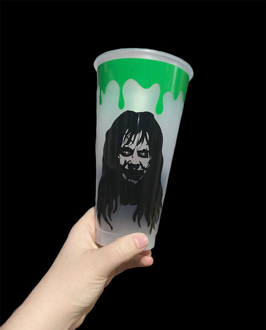Exorcist themed cold cup