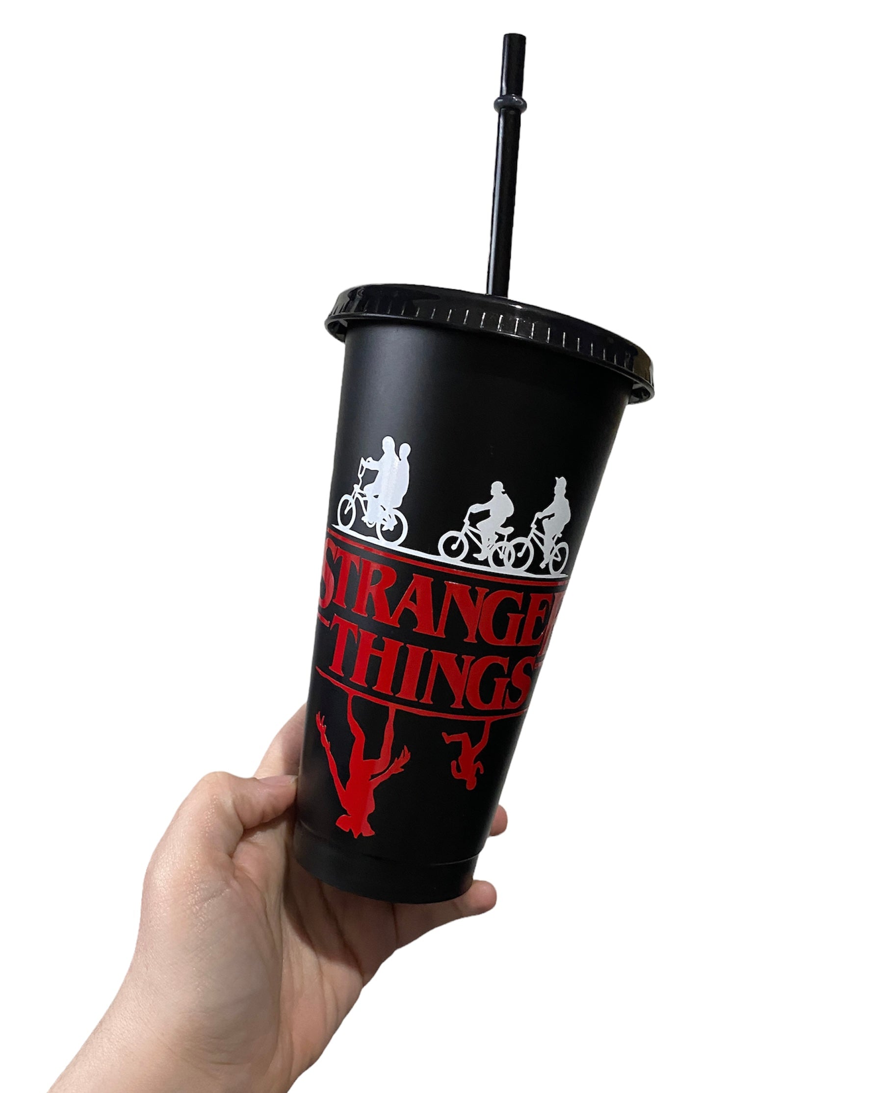 Stranger Things inspired cold cup in black