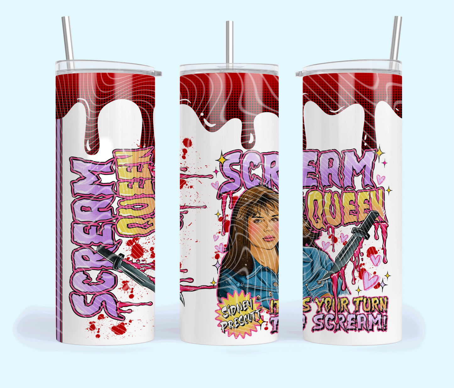 Scream Queen Sidney Metal Tumbler