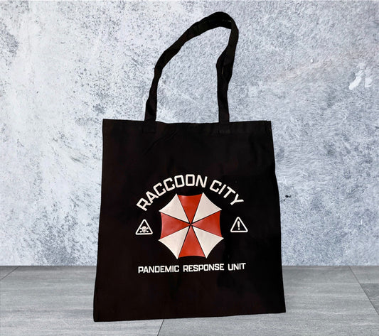 Racoon City Black Tote Bag