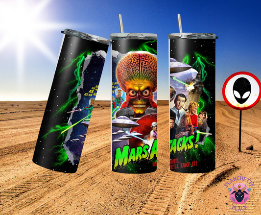 Mars Attack Metal Tumbler